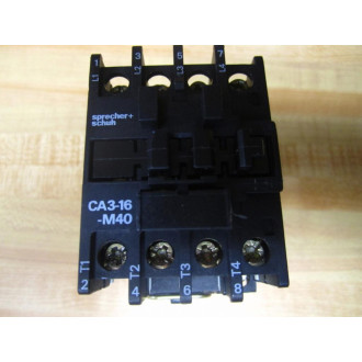 Sprecher + Schuh CA3-16-M40 Contactor CA3416M40 - Used