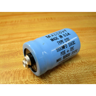 Mallory CGS552U016R2C Capacitor 5500MFD 16VDC (Pack of 2) - New No Box