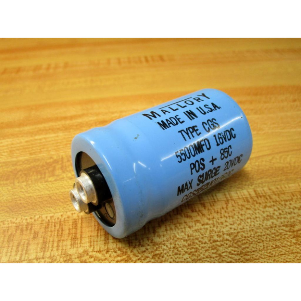 Mallory CGS552U016R2C Capacitor 5500MFD 16VDC (Pack of 2) - New No Box