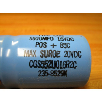 Mallory CGS552U016R2C Capacitor 5500MFD 16VDC (Pack of 2) - New No Box