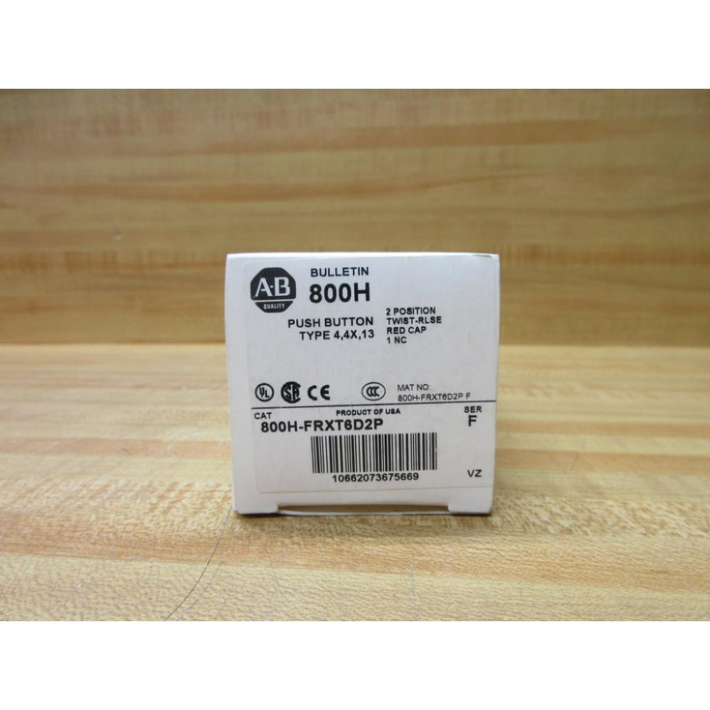 Allen Bradley 800H-FRXT6D2P Push Pull Switch EMPTY BOX ONLY!