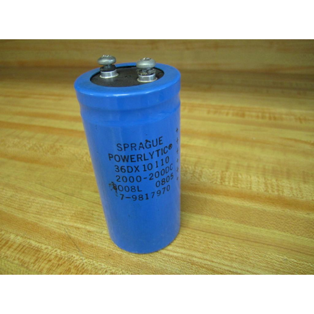 Sprague 36DX10110 Capacitor 2000-200DC+ - Used