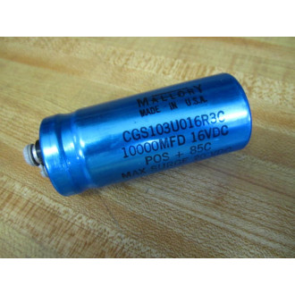 Mallory CGS103U016R3C Capacitor 10000MFD 16VDC - Used
