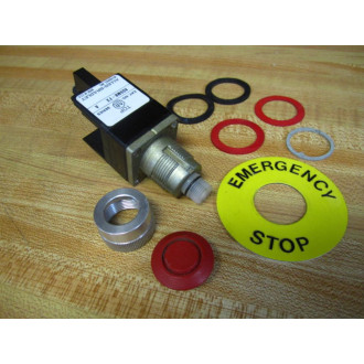 Allen Bradley 800MR-FX Small PushPull Unit 800MRFX E-StopRed Cap - Used