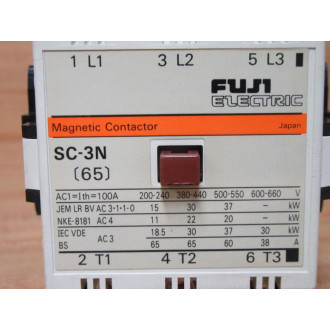 Fuji Electric 4NC2H0 Contactor SC-3N - New No Box