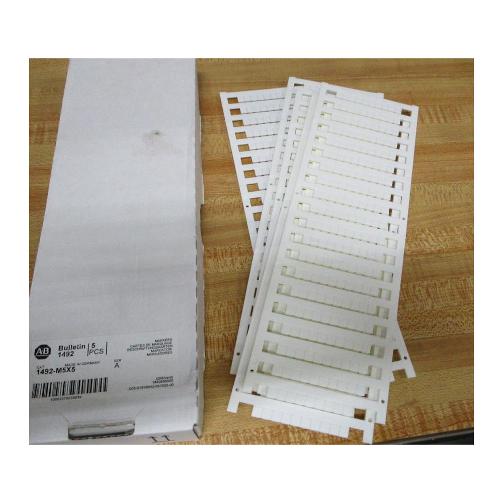 Allen Bradley 1492-SM5X5 Marker Card 1492SM5X5 Series A