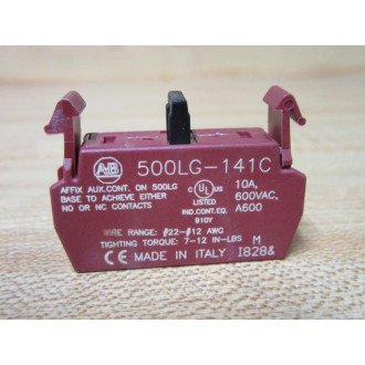 Allen Bradley 500LG-141C Aux Contact 500LG141C