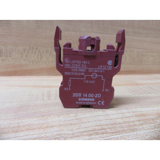 Siemens 3SB1400-2D Lamp Holder 3SB14002D WO Bulb - Used