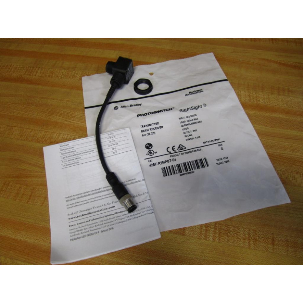 Allen Bradley 42EF-R2MPBT-F4 Transmitted Beam Receiver 42EFR2MPBTF4