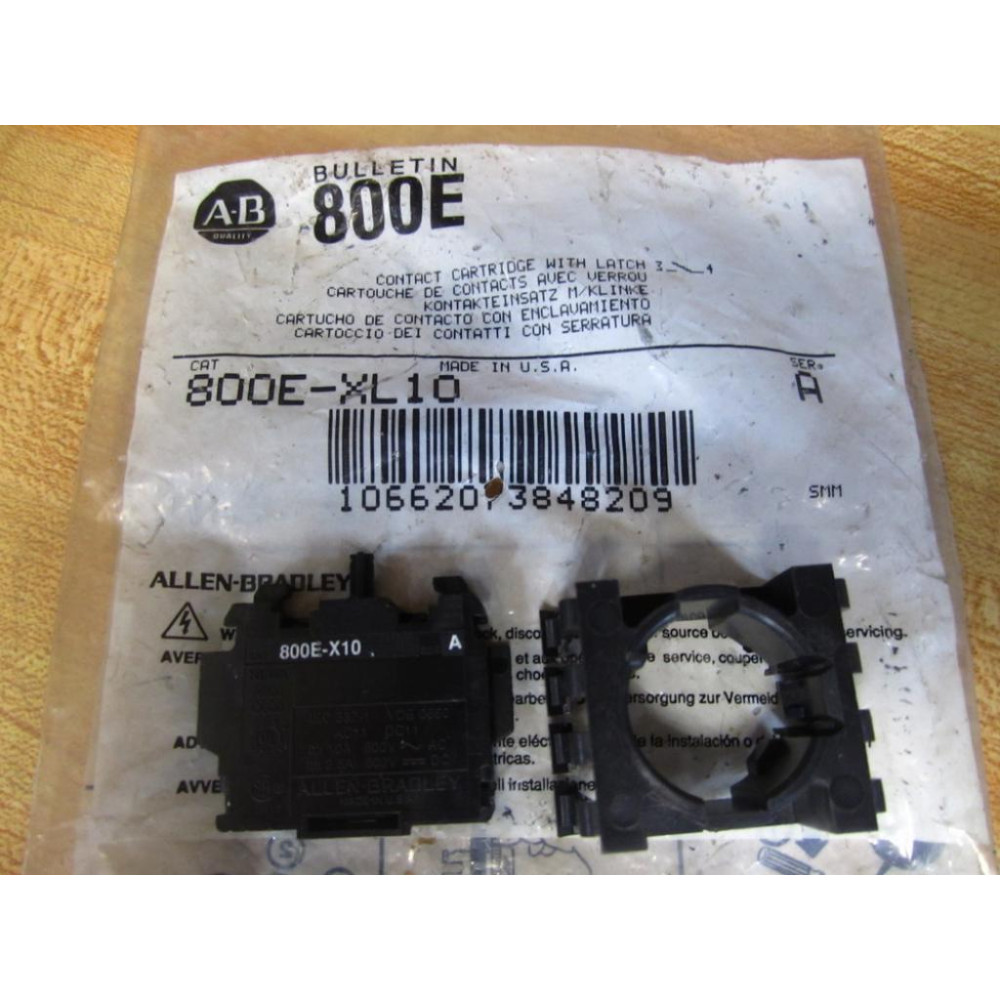 Allen Bradley 800E-XL10 Contact Cartridge wLatch 800EXL10