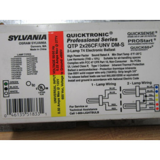 Sylvania QTP-2X26CFUNV-DM-S Ballast QTP2X26CFUNVDMS - New No Box