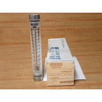 Blue White Industries F-40500LN-8 Flow Meter F40500LN8