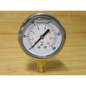 Dynamic Fluid CF1P-015A Gauge CF1P015A 0-200