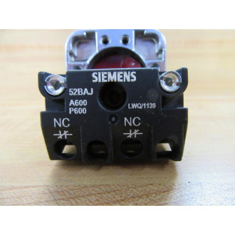 Siemens 52SC6AFJ1 Keyed Selector Switch