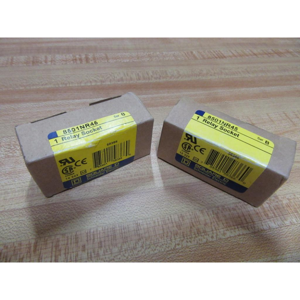 Square D 8501-NR45 Relay Socket 8501NR45 (Pack of 2)