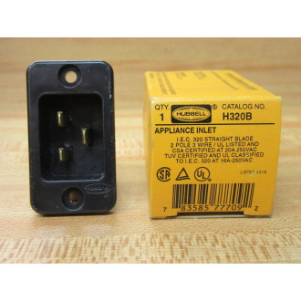 Hubbell H320B Appliance Inlet