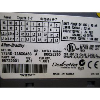 Allen Bradley 1734D-IA8XOA8S POINTblock IO Module 95722901 - New No Box