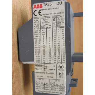 ABB TA23 Overload Relay TA25 - New No Box