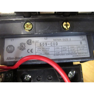 Allen Bradley 509-COD Starter 509-C0D WO Relay