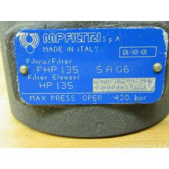 MP Filtri FHP135 Filter Housing FHP135 - New No Box