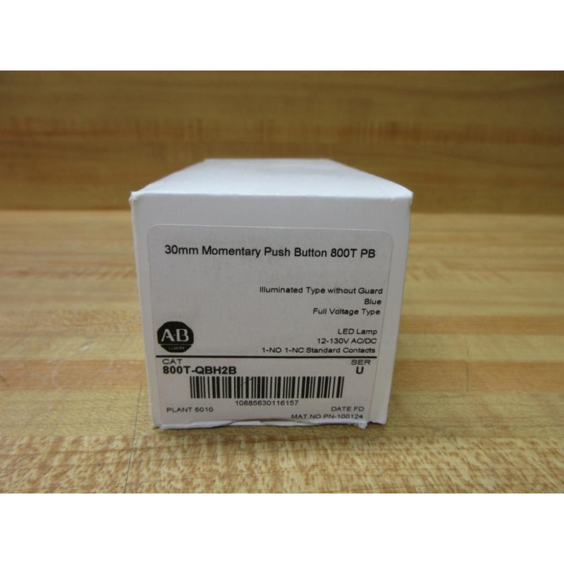 Allen Bradley 800T-QBH2B Blue Button EMPTY BOX ONLY!