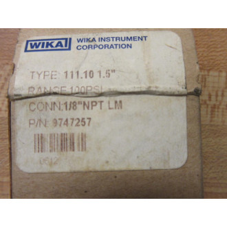 Wika 9747257 Gauges 0-100PSI 18" NPT