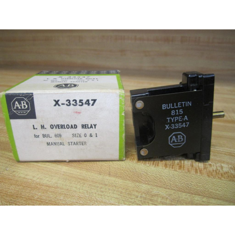 Allen Bradley X-33547 L.H.Overload Relay X33547
