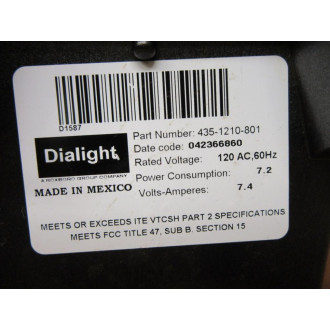 Dialight 435-1210-801 Traffic Light 4351210801 - New No Box