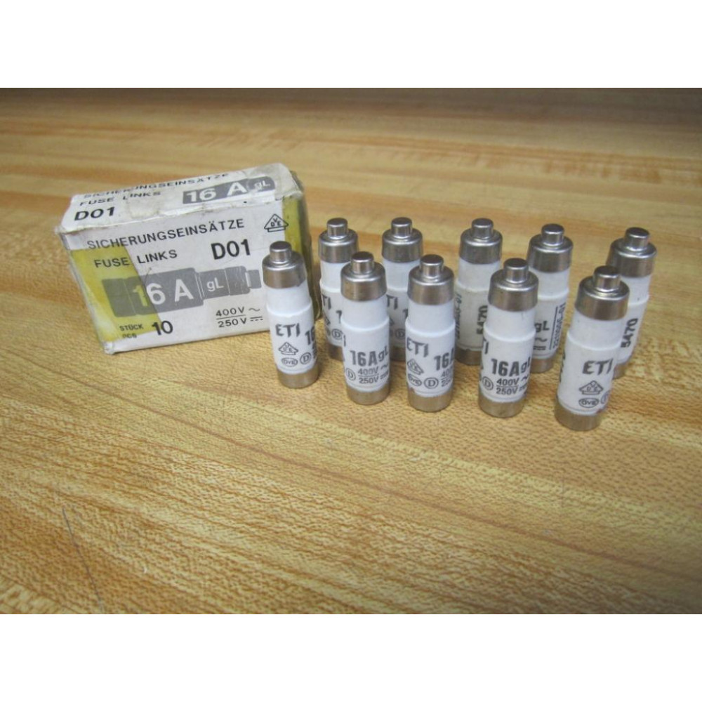 Sicherungseinsatze D01-16A Fuse Link 221100501 (Pack of 10)