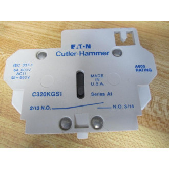Cutler Hammer C320KGS1 Eaton Auxiliary Contact Series A1 - New No Box