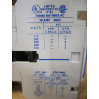 Cutler Hammer AN16BN0 Contactor Series A1 - Used