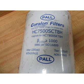 Pall HC7500SCT8H Coralon Filter WO O-Ring - New No Box