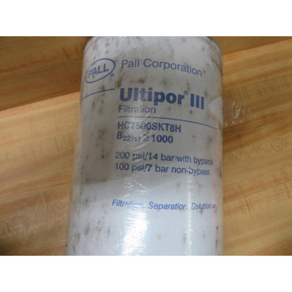 Pall HC7500SKT8H Ultipor III Filter Element 1359686 WO O-Ring - New No Box