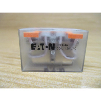 Cutler Hammer Eaton D7PR4A-120VAC Relay D7PR4A-120V AC (Pack of 2) - Used