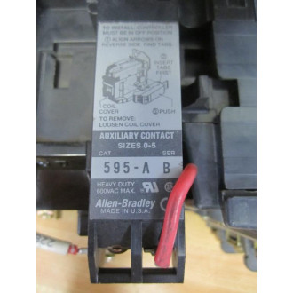 Allen Bradley 509-A0D Starter 509-AOD Ser B,W595-A, 42185-800-01, 595-A02 - New No Box