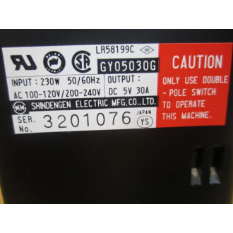 Shindengen GY05030G Power Supply - Used