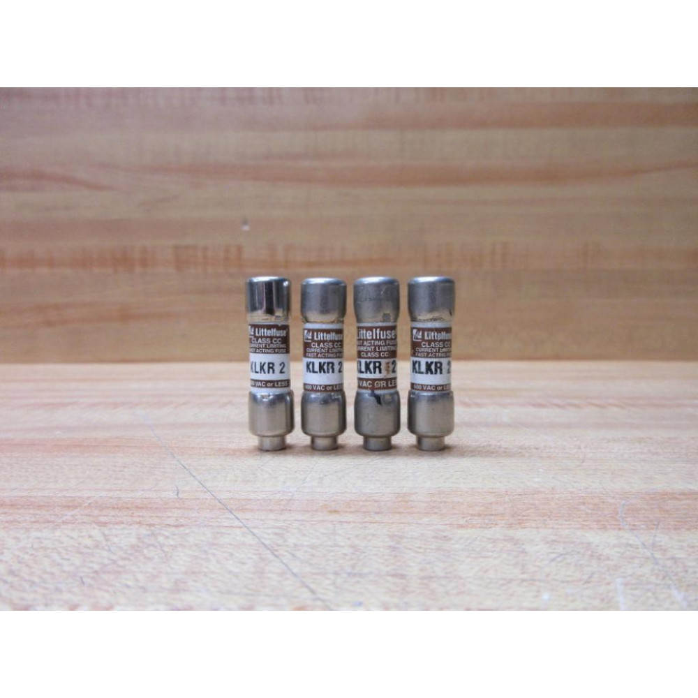Littelfuse KLKR-2 Fuse Cross Ref 486M66, KLKR002 (Pack of 4) - New No Box