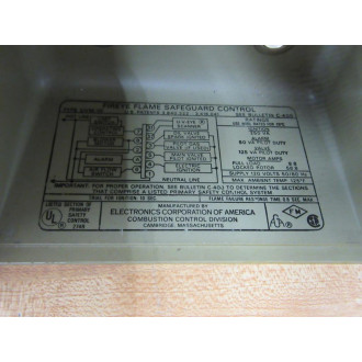 Fireye UVM-ID Flame Safety Amplifier UVM-1D - Used