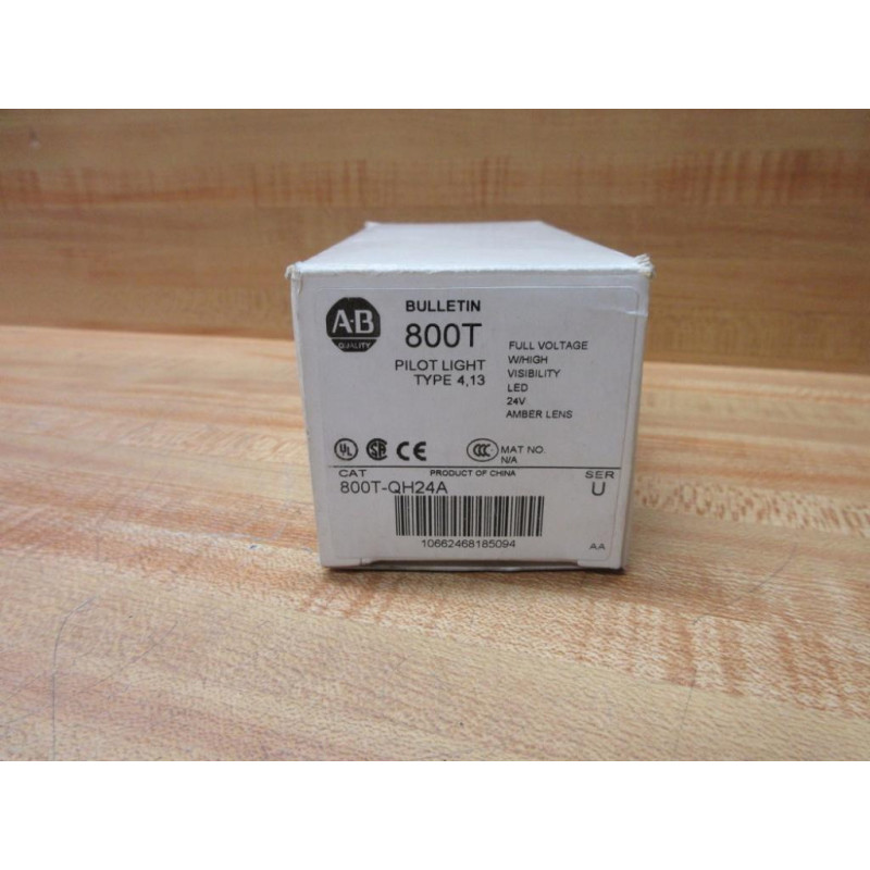 Allen Bradley 800T-QH24A Pilot Light EMPTY BOX ONLY! Series U