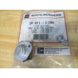 White Rodgers 3F01-130 Snap Disk Fan Control 3F01130
