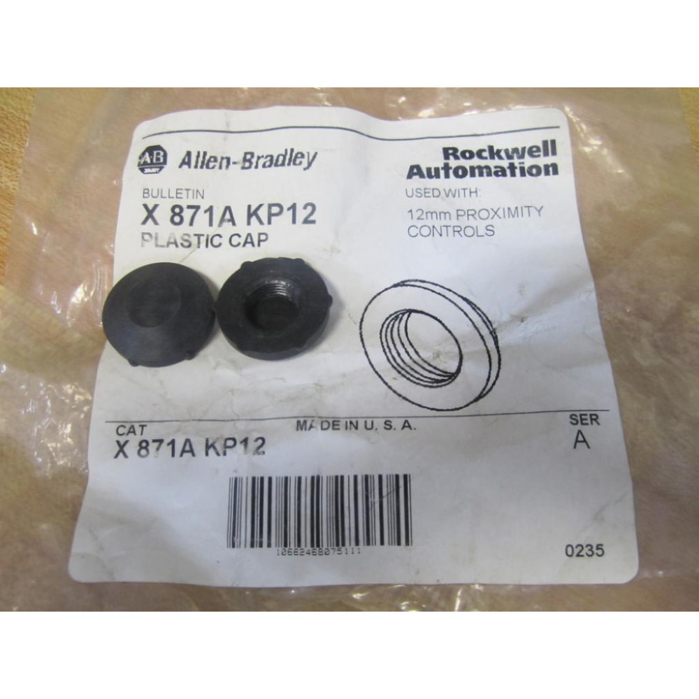 Allen Bradley X 871A KP12 Plastic Cap X871AKP12 (Pack of 2)