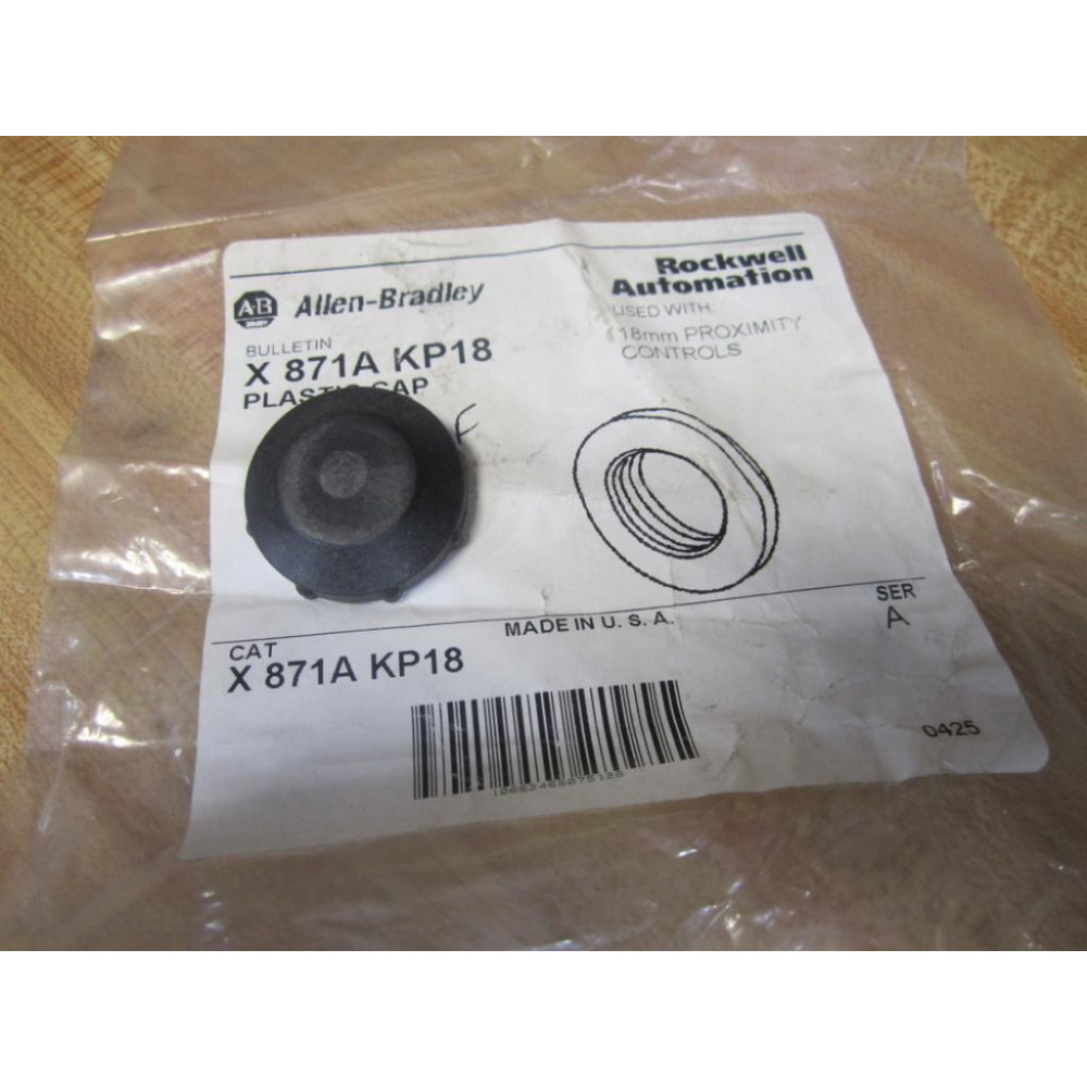 Allen Bradley X-871A-KP18 Plastic Cap X871AKP18 (Pack of 3)