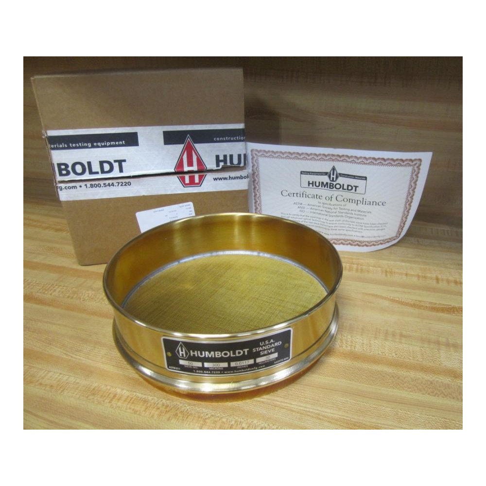 Humboldt H-3920F50 8"Test Sieve No.50  H3920F50