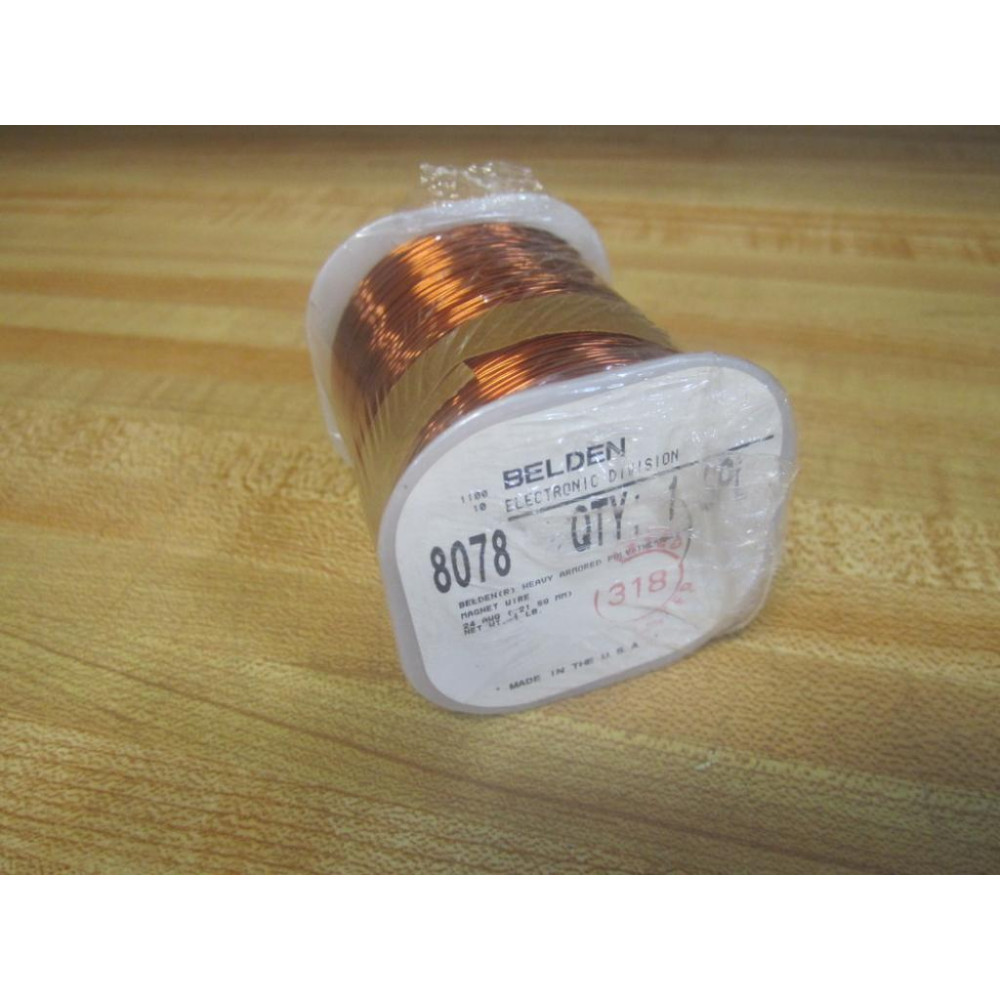 Belden 8078 Copper Magnet Wire Spindle 24AWG 793 Ft.
