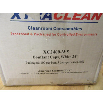 American Cleanstat XC2400-W5 Bouffant Caps XC2400W5 (Pack of 500)