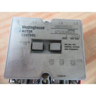 Westinghouse A200M0CAC Motor Starter 6710C48G05 - Used