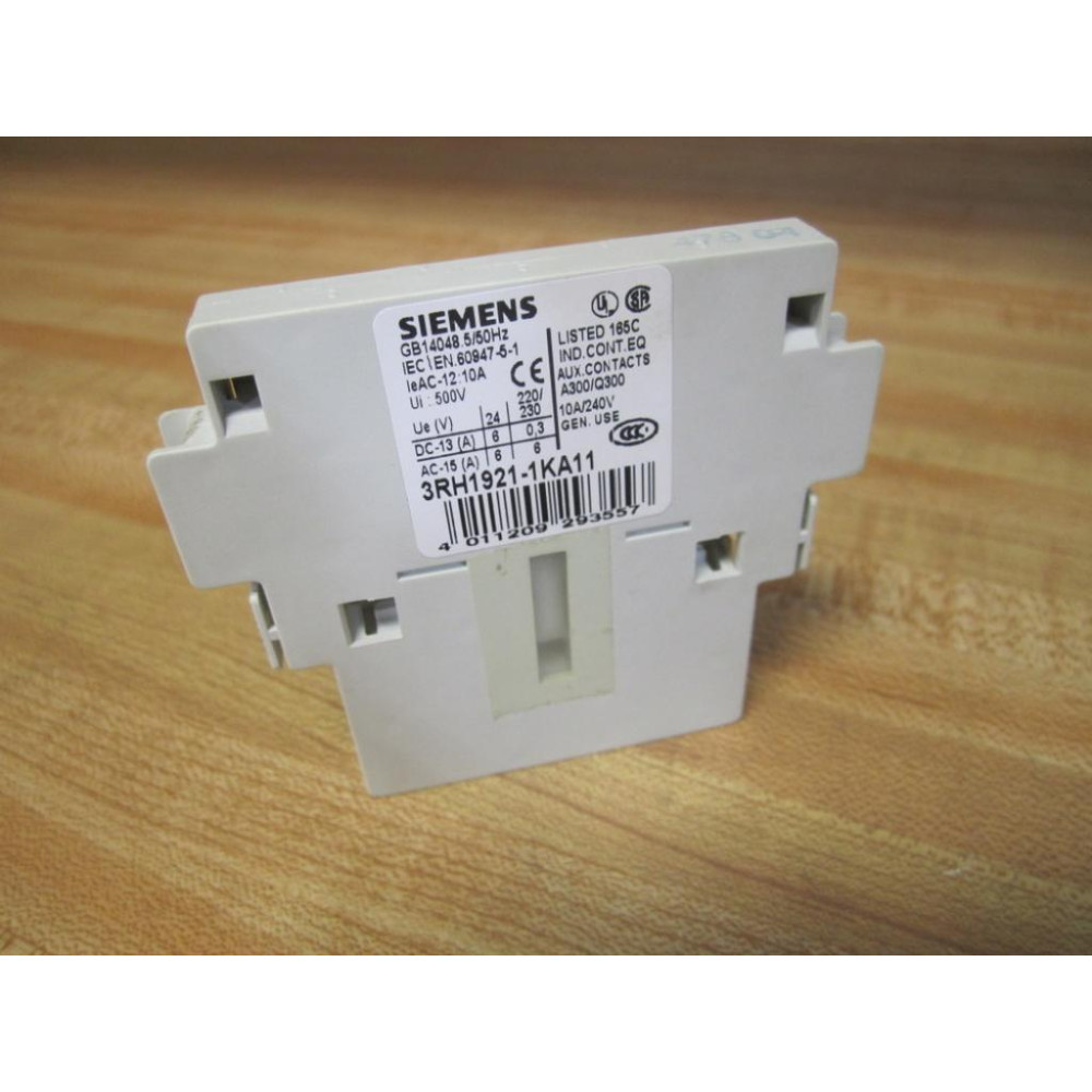 Siemens 3RH1921-1KA11 Auxiliary Contact 3RH19211KA11 - New No Box