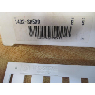 Allen Bradley 1492-SM5X9 Snap-In Marker Card 1492SM5X9 (Pack of 5)