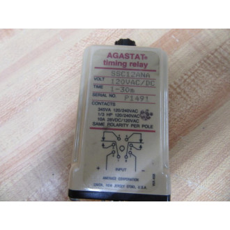 Agastat SSC12ANA Timing Relay - New No Box