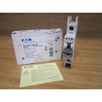 Cutler Hammer FAZ-C81-NA Eaton 8A C 1P Circuit Breaker FAZC81NASP